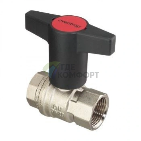 Кран шаровый 1/2 ВВ маховик пластмассовый Optibal Oventrop - фото 1