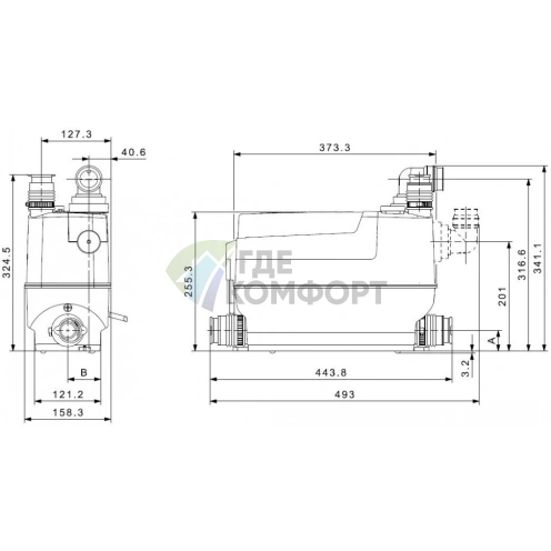 Канализационный насос Grundfos Sololift2 C-3 - фото 4
