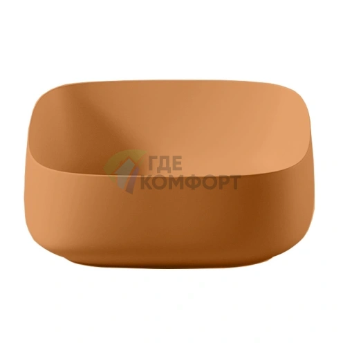 Раковина Artceram Cognac 46×41 см: накладная модель в цвете arancio cammeo (COL007 13 00) - фото 1