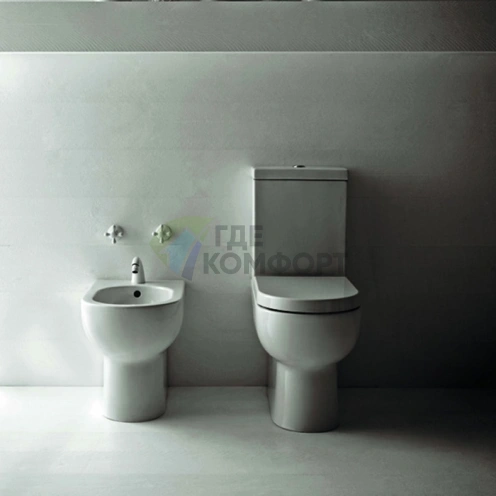 Унитаз-моноблок AZZURRA NUVOLA 65x35 см со скрытым монтажом, белый (NUV100/MBP bi)) - фото 1