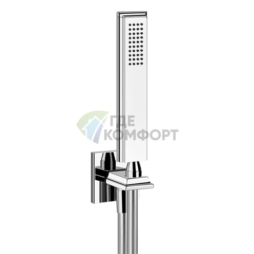 Душевой комплект Gessi Eleganza: лейка, держатель, шланг 1,5 м, хром (46127#031) - фото 1
