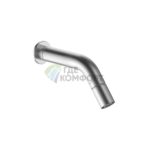 Верхний душ Fantini AA/27 32 мм с настенным держателем 200 мм в матовом исполнении из натуральной стали (81 93 8126) - фото 1