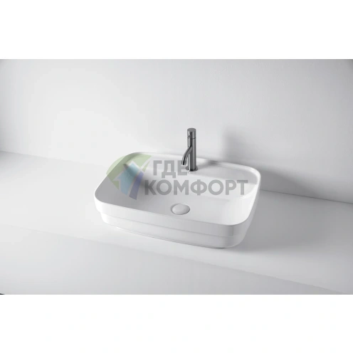 Накладная раковина Kerasan Tribeca 60x43 см с отверстием под смеситель (514201*1) - фото 3