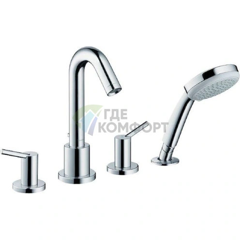 Смеситель Hansgrohe Talis для установки на борт ванны хром - фото 1