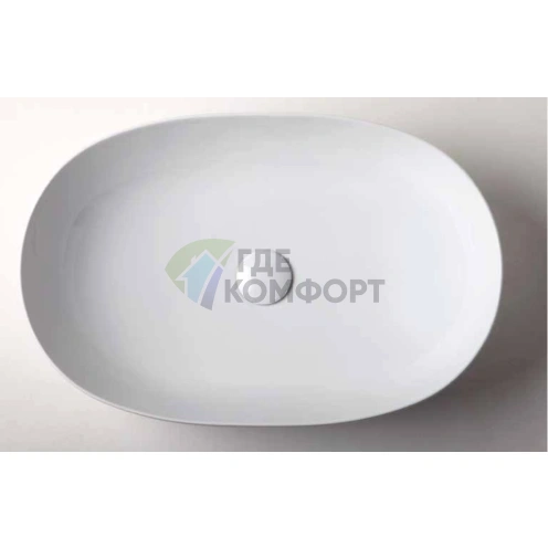 Накладная раковина AZZURRA ELEGANCE 60x40 см без отверстия, белая - фото 4