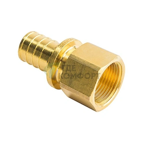 Переходник для труб из сшитого полиэтилена STOUT с внутренней резьбой ВР 20 x G 3/4 аксиальный - фото 3