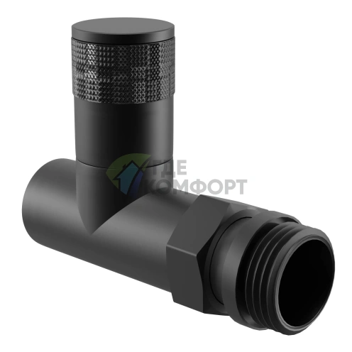 Набор дизайн-вентилей Royal Thermo PIANO 1/2 черный, RTE 56.0011, НС-1422580 - фото 2