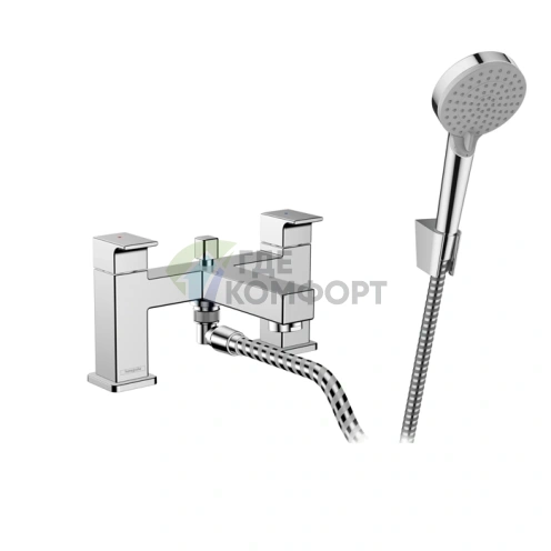 Смеситель для ванны Hansgrohe Vernis Shape с ручным душем Vernis Blend Vario, хром (71462000) - фото 1