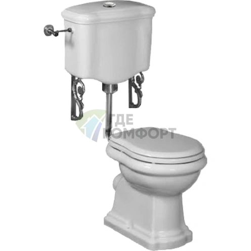 Унитаз Migliore Bella ML.BLL-25.112.BI с боковым выпуском и ручкой - фото 1