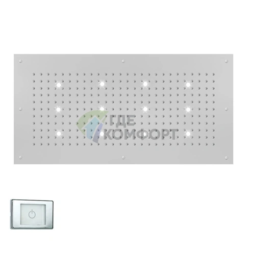 Верхний душ BOSSINI DREAM-XL прямоугольный 1000x500 мм с LED-подсветкой, хром (WI0382.030) - фото 1