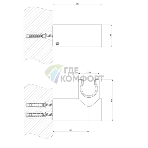 GESSI INCISO Поворотный держатель для душевой лейки в золотом цвете (58160#246) - фото 2