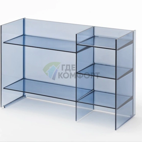 Стеллаж Laufen Kartell синий пластиковый 750×260×530 мм (3.8933.1.083.000.1) - фото 1