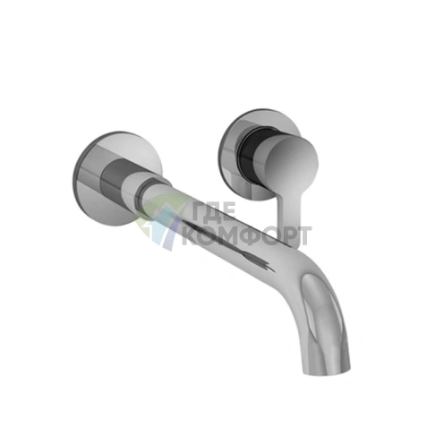 Смеситель для раковины Fantini Icona Classic: встраиваемая модель на 2 отверстия без донного клапана, хром (53 02 R413B) - фото 1