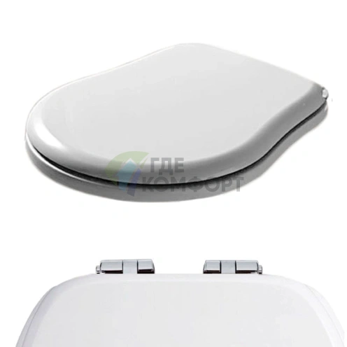 Комплект шарниров микролифт KERASAN Retro 108801/108840 (хром) для сидений нового типа с 2019 года (R108A12 - шарниры для 1088 cr) - фото 1