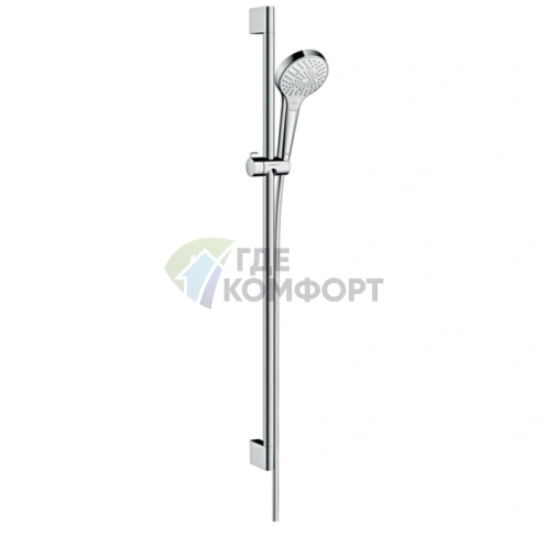 Душевой набор HG Croma Select S: штанга 900 мм, ручной душ 3 в 1 и экономия воды EcoSmart (26571400) - фото 1