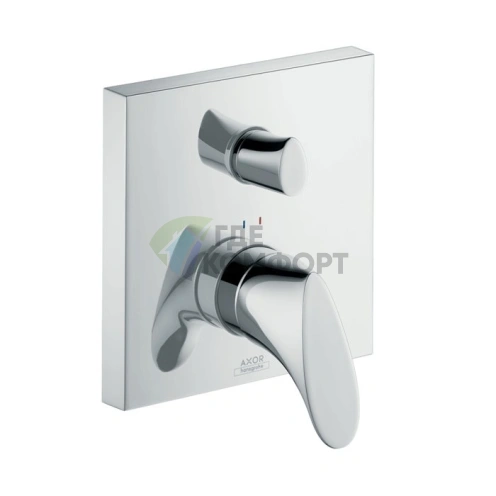 Встраиваемый однорычажный смеситель для ванны AX Starck Organic с защитой EN1717, хром (12416000) - фото 1