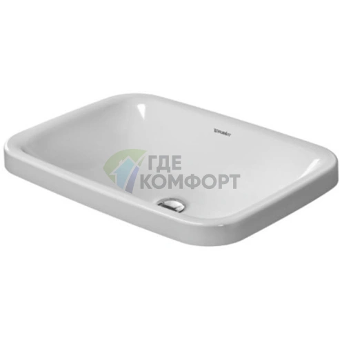 Раковина Duravit DuraStyle 430x430 мм: встраиваемая сверху без перелива, белая (372600000) - фото 1