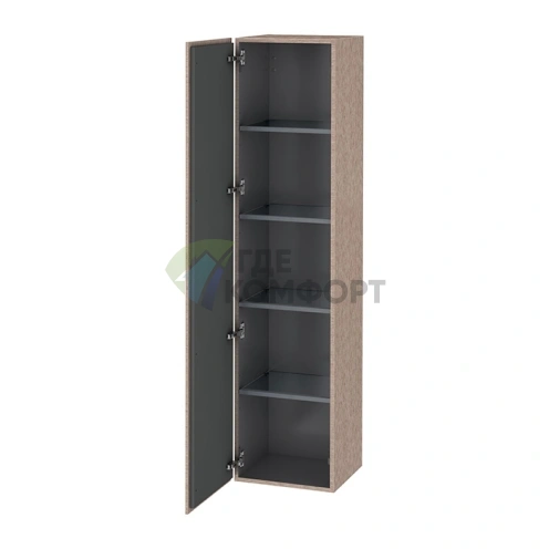 Подвесной шкаф Duravit 40x36,3x176 см, цвет Дуб кашемировый, 1 дверца, 4 полки (LC1180L1111) - фото 1