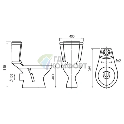 Унитаз-компакт эргономичный экономичный Cersanit Mito Top - фото 3