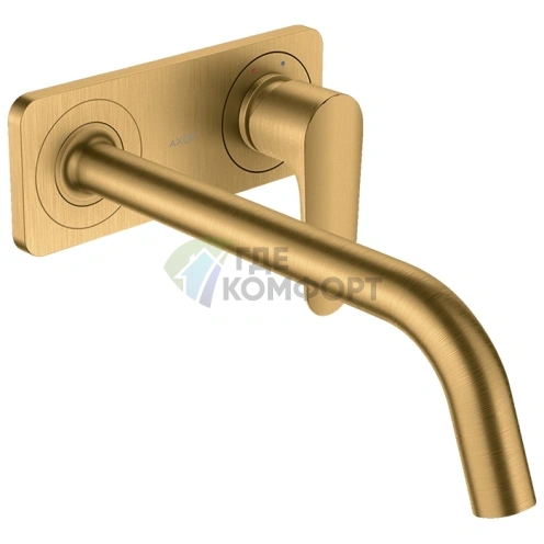 Смеситель для раковины настенный AX Citterio M в цвете шлифованное золото (34115250) - фото 1