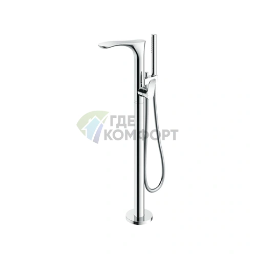 Смеситель для ванны TOTO NC отдельностоящий с ручным душем Active Wave (TBG01306R) - фото 1