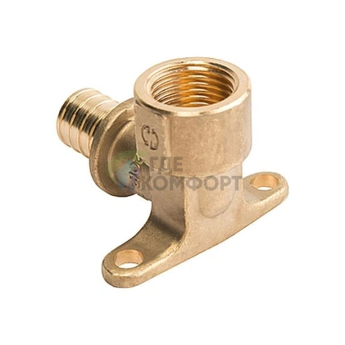 Stout Угольник настенный с креплением 20xRp 1/2 для труб из сшитого полиэтилена аксиальный - фото 7