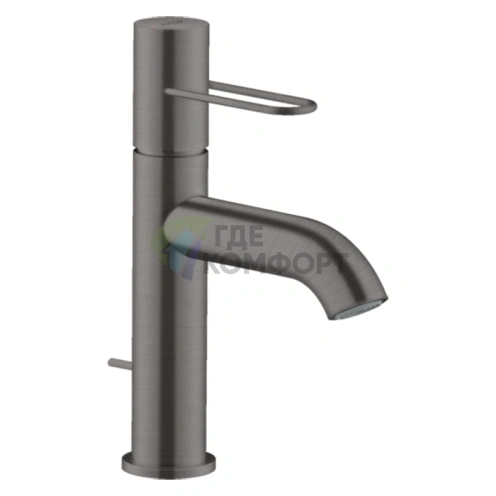 Смеситель для раковины AX Uno 100 мм, шлифованный черный хром (38023340) - фото 1