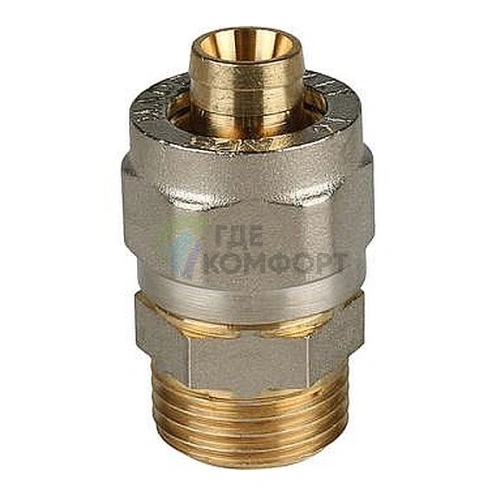 Переходник для металлопластиковых труб STOUT с наружной резьбой НР 1/2 x 16 резьбозажимной - фото 1