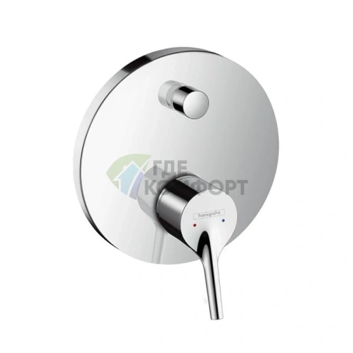 Встраиваемый смеситель для ванны Hansgrohe Talis S с переключателем и защитой по стандарту EN 1717 (хром) (72406000) - фото 1