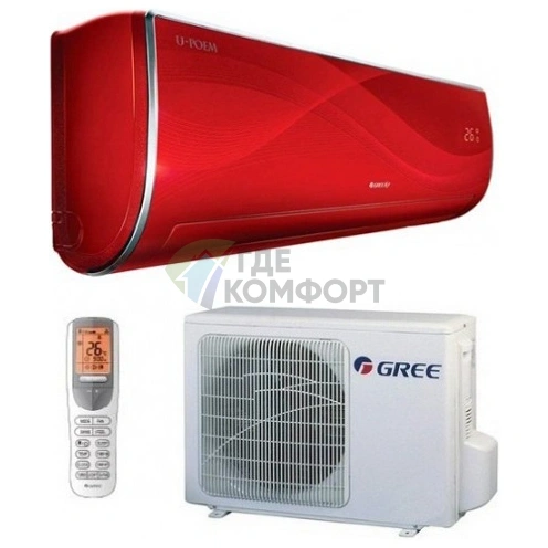 Кондиционер сплит-система Gree GWH 12 UB-K3 DNA3A red - фото 1