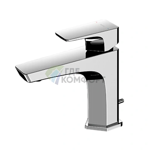 Смеситель для раковины TOTO GE на 1 отверстие со сливным клапаном, хром (TLG07301R) - фото 1