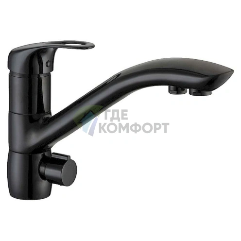 Смеситель для кухни Zorg Clean Water ZR 404 KF чёрный - фото 1