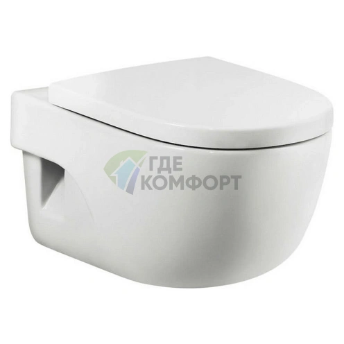 Подвесной унитаз Roca Meridian укороченный — компактность и стиль - фото 1