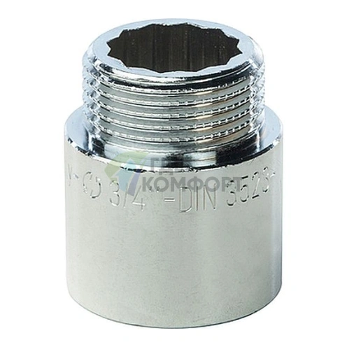 Удлинитель STOUT латунный 3/4 x 25 хромированный - фото 1
