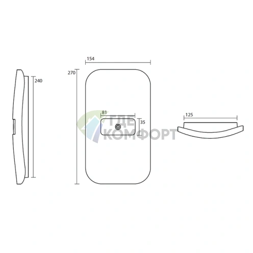 Пластина для скрытия отверстий в стене Kerasan Artwork Moloco + Fix Nero Matt (756831) - фото 2