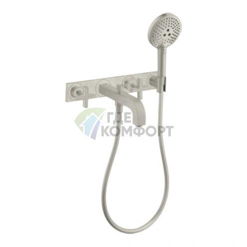 Смеситель для ванны AX Citterio из нержавеющей стали (39441800) - фото 1