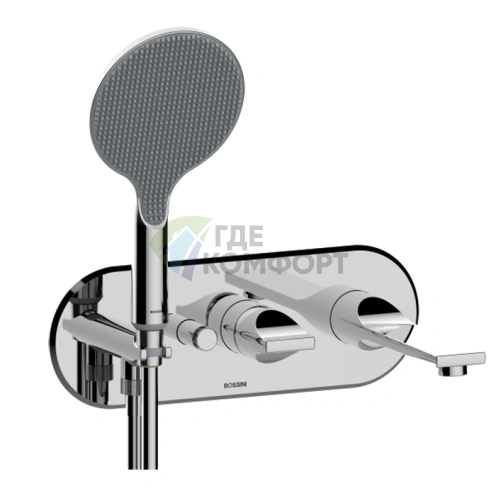 Встраиваемый смеситель для ванны BOSSINI APICE с ручным душем, хром (Z00557.030) - фото 1