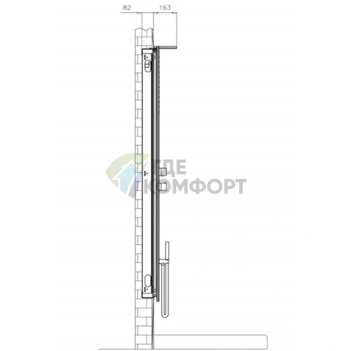 Металлическая антикоррозионная коробка для душевой панели Fantini Acquapura 650102 (74 00 6590) - фото 2