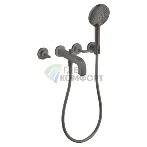 Смеситель для ванны AX Citterio шлифованный черный хром (39448340) - фото 1