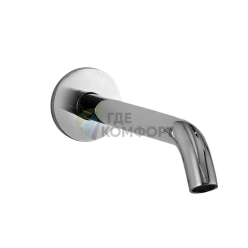 Настенный излив для ванны Fantini Nostromo в матовой натуральной стали (50 93 8432) - фото 1