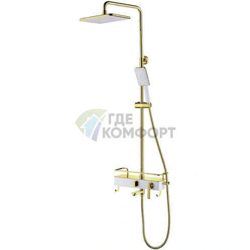 Душевая стойка Lemark Mista LM6462WG с верхним душем - фото 1