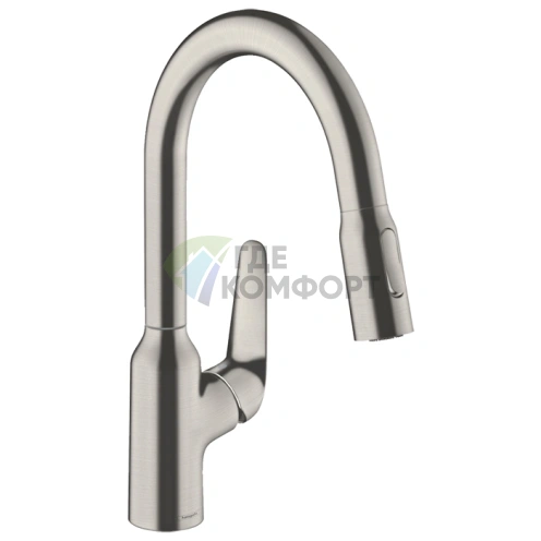 Кухонный смеситель Hansgrohe Focus M42 с вытяжным душем и системой sBox (71821800) - фото 1