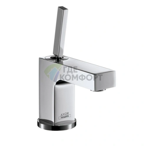 Смеситель для раковины AX Citterio 80 см, однорычажный, с донным клапаном и изливом 104 мм, хром (39015000) - фото 1