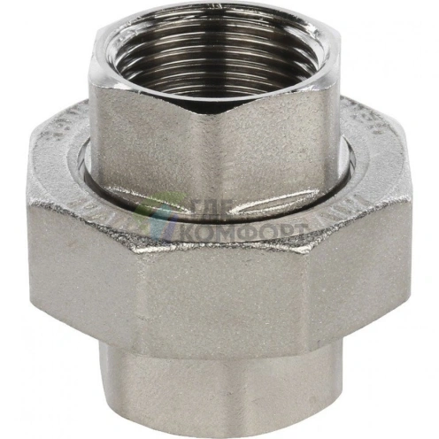 Разъемное соединение STOUT с внутренней резьбой американка ВB 3/4 никелированное - фото 3