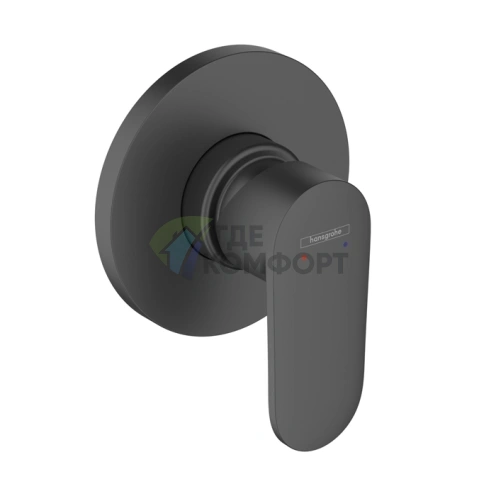 Смеситель для душа Hansgrohe Vernis Blend однорычажный настенный матовый черный (71649670) - фото 1