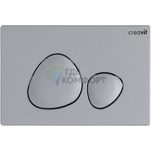 Кнопка смыва для унитаза Creavit Spa GP7002.00 серый матовый - фото 1