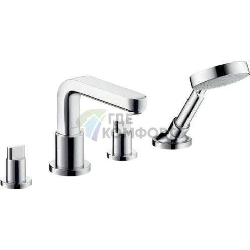 Смеситель Hansgrohe Metris S для установки на борт ванны 31446000 - фото 1