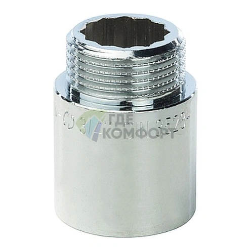 Удлинитель STOUT латунный 3/4 x 30 хромированный - фото 1