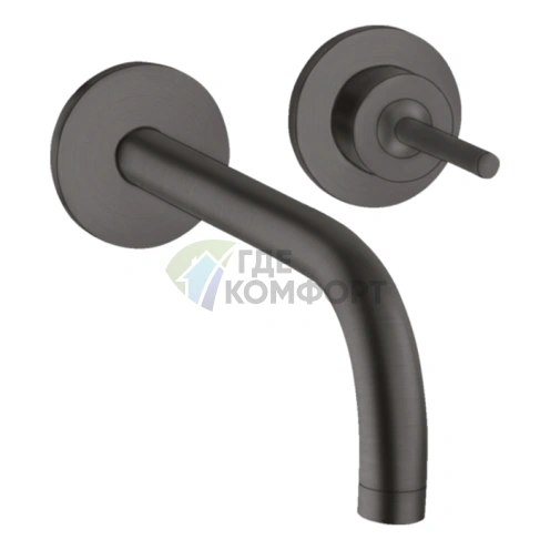 Смеситель для раковины AX Uno: шлифованный черный хром (38113340) - фото 1