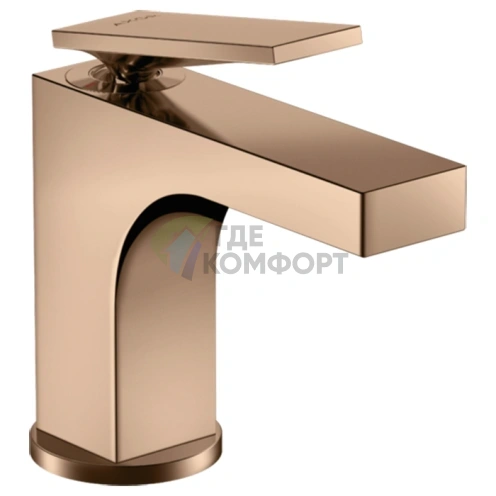 Полированное красное золото: Смеситель для раковины AX Citterio 90 (39022300) - фото 1